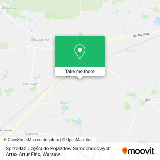 Sprzedaż Części do Pojazdów Samochodowych Artex Artur Finc map