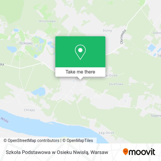 Szkoła Podstawowa w Osieku Nwisłą map