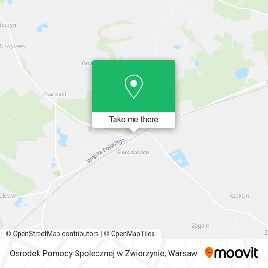 Osrodek Pomocy Spolecznej w Zwierzynie map