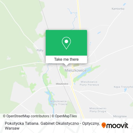 Pokotycka Tatiana. Gabinet Okulistyczno - Optyczny map