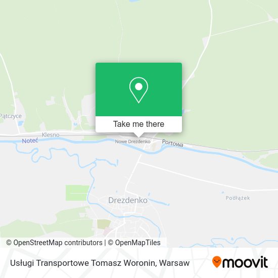 Usługi Transportowe Tomasz Woronin map