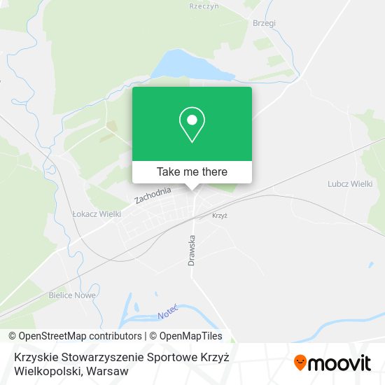 Krzyskie Stowarzyszenie Sportowe Krzyż Wielkopolski map