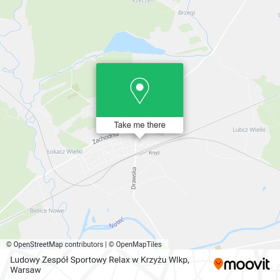 Ludowy Zespół Sportowy Relax w Krzyżu Wlkp map