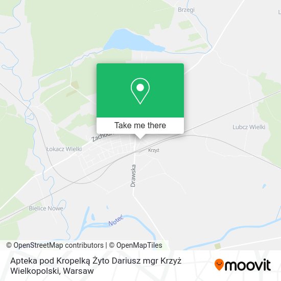 Apteka pod Kropelką Żyto Dariusz mgr Krzyż Wielkopolski map