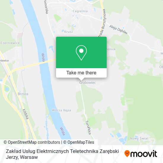 Zakład Usług Elektrnicznych Teletechnika Zarębski Jerzy map