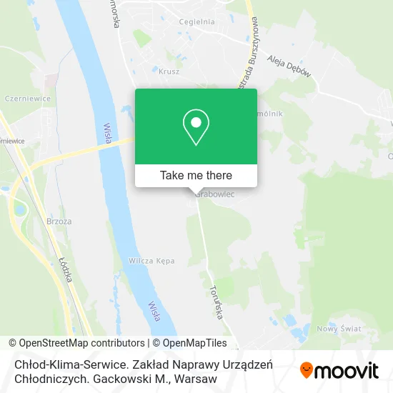 Карта Chłod-Klima-Serwice. Zakład Naprawy Urządzeń Chłodniczych. Gackowski M.