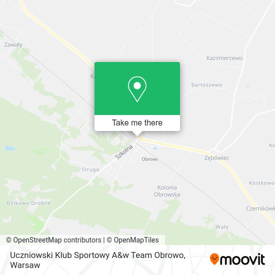 Uczniowski Klub Sportowy A&w Team Obrowo map