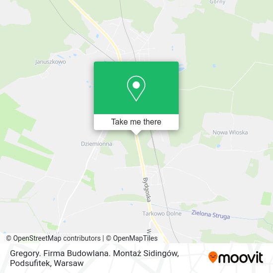 Gregory. Firma Budowlana. Montaż Sidingów, Podsufitek map