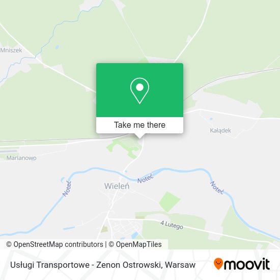 Usługi Transportowe - Zenon Ostrowski map