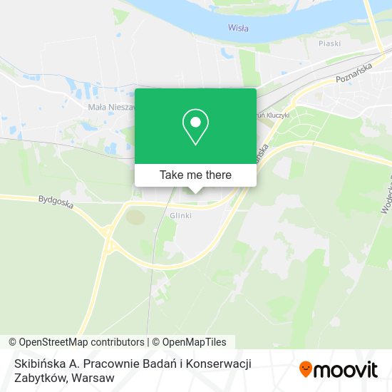 Skibińska A. Pracownie Badań i Konserwacji Zabytków map