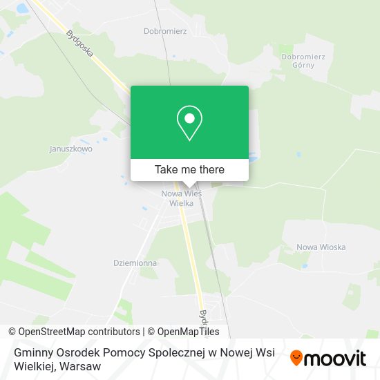 Gminny Osrodek Pomocy Spolecznej w Nowej Wsi Wielkiej map