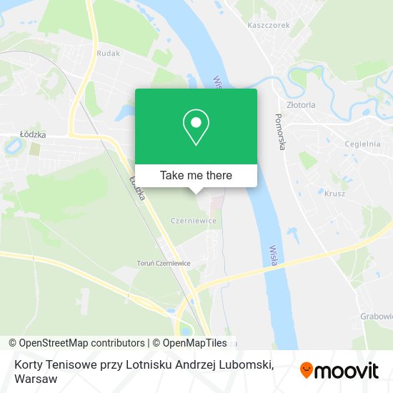 Korty Tenisowe przy Lotnisku Andrzej Lubomski map