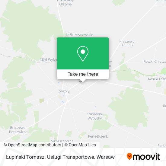 Łupiński Tomasz. Usługi Transportowe map