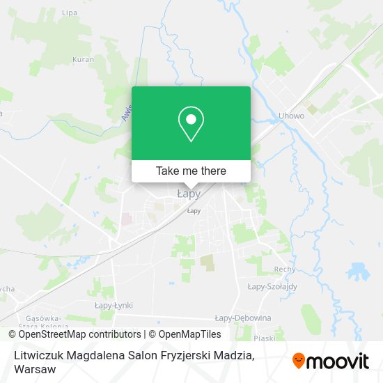 Litwiczuk Magdalena Salon Fryzjerski Madzia map