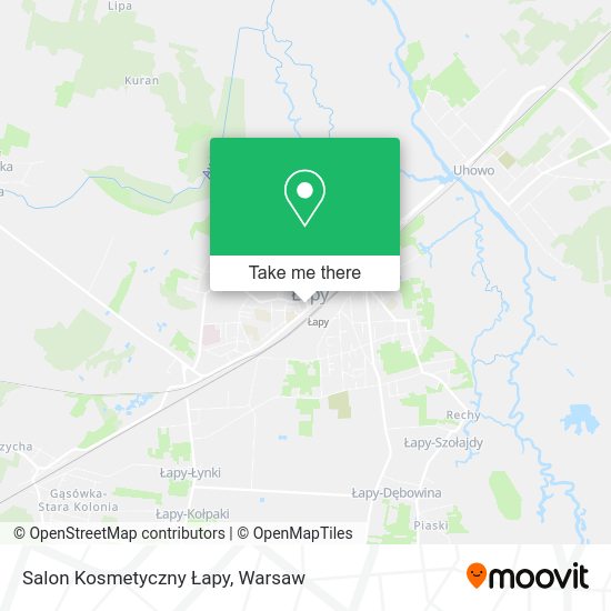 Salon Kosmetyczny Łapy map