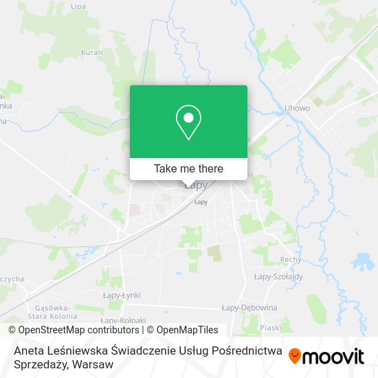 Aneta Leśniewska Świadczenie Usług Pośrednictwa Sprzedaży map