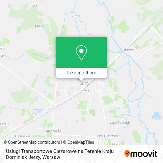 Uslugi Transportowe Ciezarowe na Terenie Kraju Dominiak Jerzy map