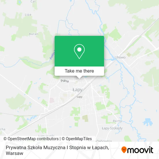 Карта Prywatna Szkoła Muzyczna I Stopnia w Łapach