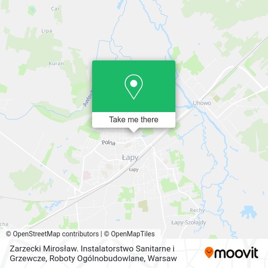 Zarzecki Mirosław. Instalatorstwo Sanitarne i Grzewcze, Roboty Ogólnobudowlane map