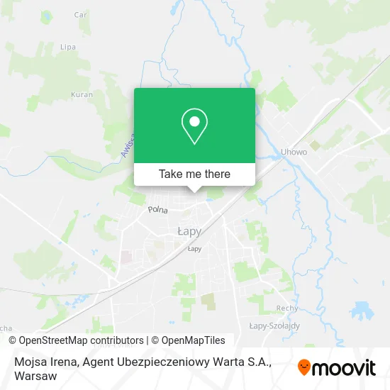 Карта Mojsa Irena, Agent Ubezpieczeniowy Warta S.A.