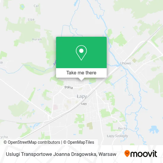 Карта Uslugi Transportowe Joanna Dragowska