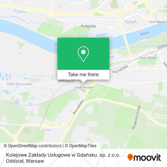 Kolejowe Zakłady Usługowe w Gdańsku. sp. z o.o. Oddział map