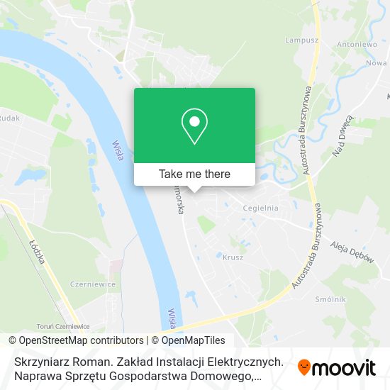 Skrzyniarz Roman. Zakład Instalacji Elektrycznych. Naprawa Sprzętu Gospodarstwa Domowego map