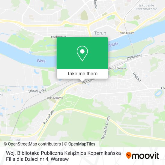 Woj. Biblioteka Publiczna Książnica Kopernikańska Filia dla Dzieci nr 4 map