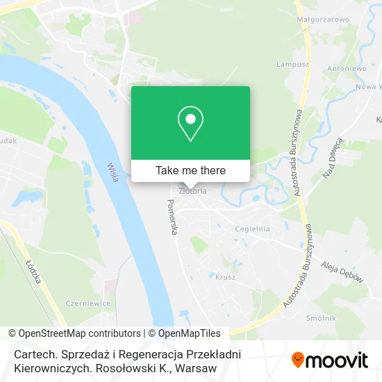 Карта Cartech. Sprzedaż i Regeneracja Przekładni Kierowniczych. Rosołowski K.
