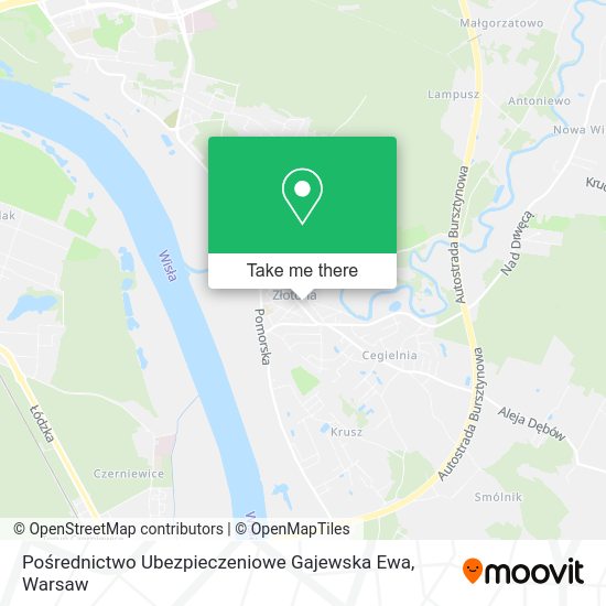 Pośrednictwo Ubezpieczeniowe Gajewska Ewa map