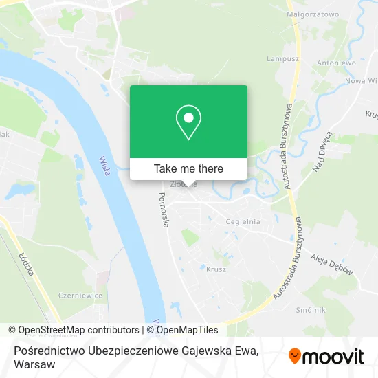 Карта Pośrednictwo Ubezpieczeniowe Gajewska Ewa