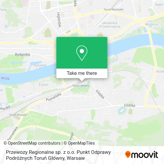 Przewozy Regionalne sp. z o.o. Punkt Odprawy Podróżnych Toruń Główny map