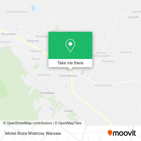 Motel Roza Wiatrow map