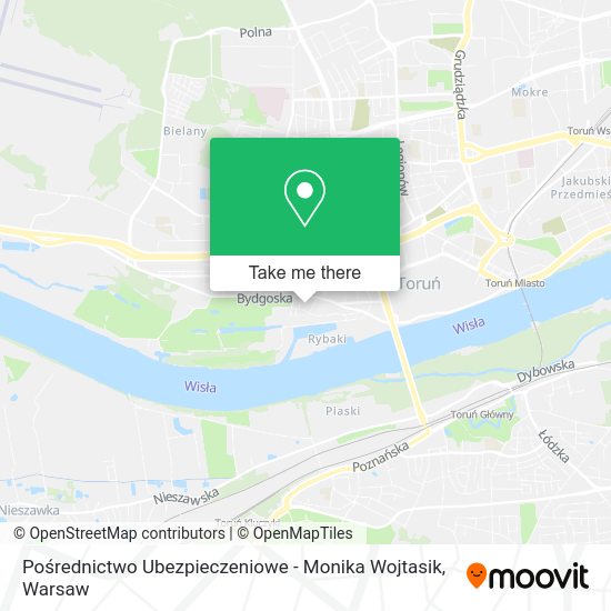 Pośrednictwo Ubezpieczeniowe - Monika Wojtasik map