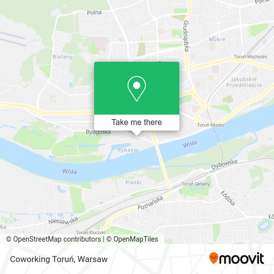 Coworking Toruń map