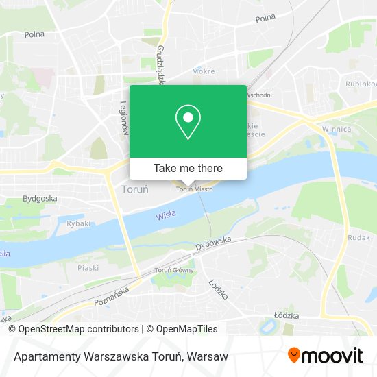 Apartamenty Warszawska Toruń map