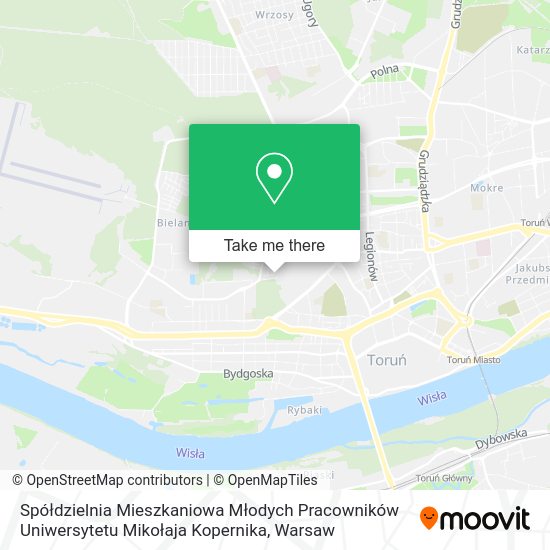 Spółdzielnia Mieszkaniowa Młodych Pracowników Uniwersytetu Mikołaja Kopernika map