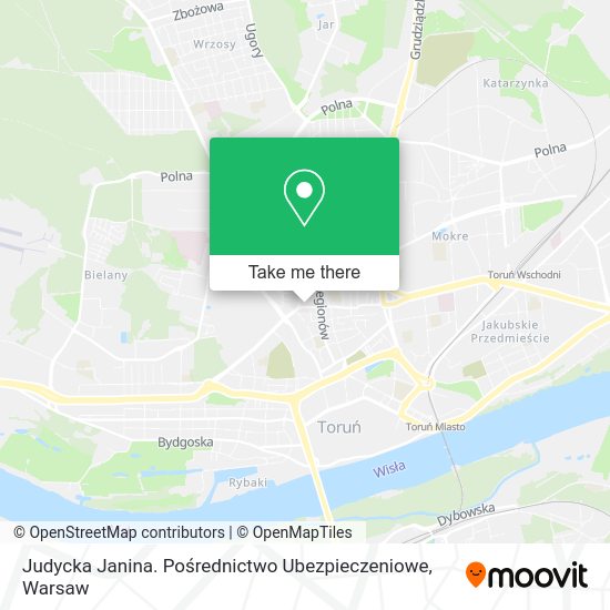 Judycka Janina. Pośrednictwo Ubezpieczeniowe map