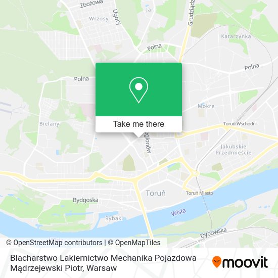 Blacharstwo Lakiernictwo Mechanika Pojazdowa Mądrzejewski Piotr map