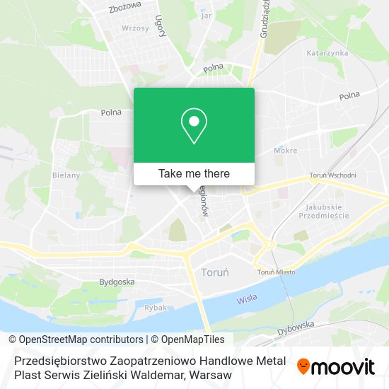 Przedsiębiorstwo Zaopatrzeniowo Handlowe Metal Plast Serwis Zieliński Waldemar map