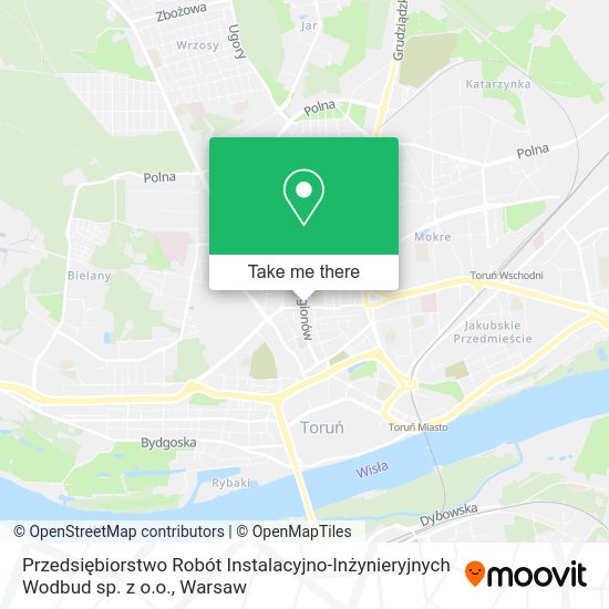 Карта Przedsiębiorstwo Robót Instalacyjno-Inżynieryjnych Wodbud sp. z o.o.