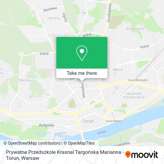 Карта Prywatne Przedszkole Krasnal Targońska Marianna - Torun