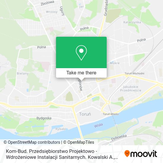 Kom-Bud. Przedsiębiorstwo Projektowo - Wdrożeniowe Instalacji Sanitarnych. Kowalski A. map