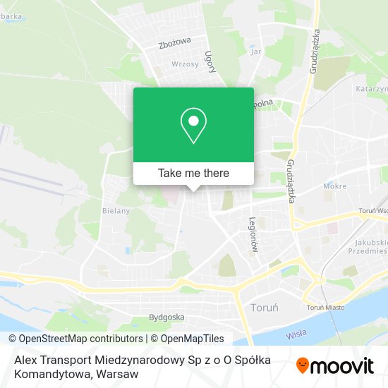 Alex Transport Miedzynarodowy Sp z o O Spółka Komandytowa map