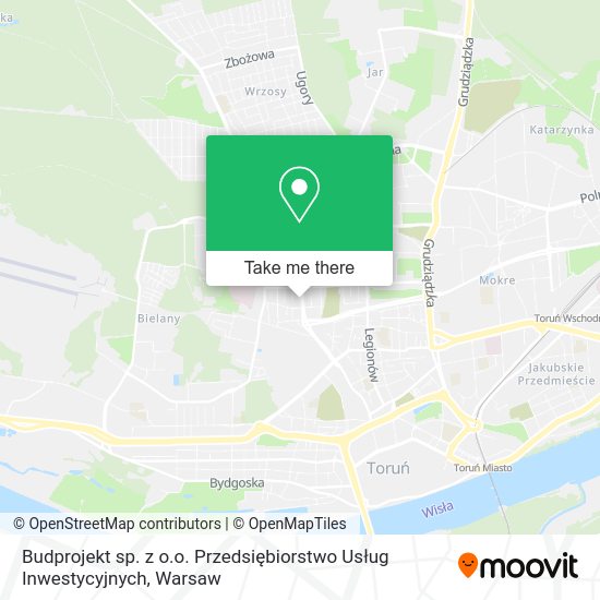 Карта Budprojekt sp. z o.o. Przedsiębiorstwo Usług Inwestycyjnych