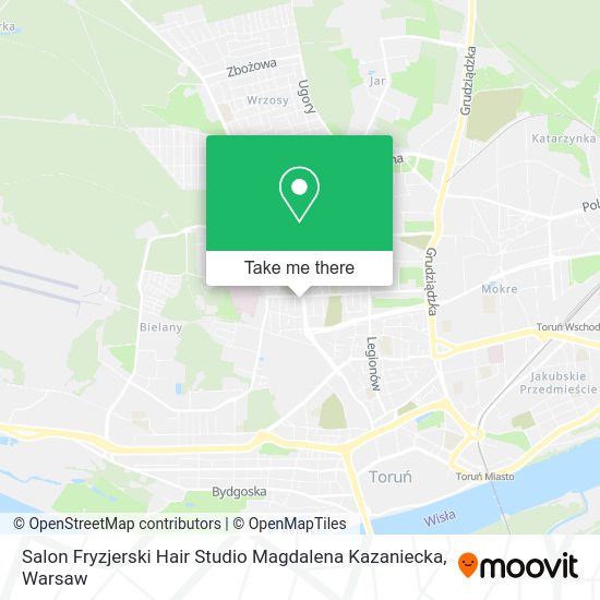 Salon Fryzjerski Hair Studio Magdalena Kazaniecka map