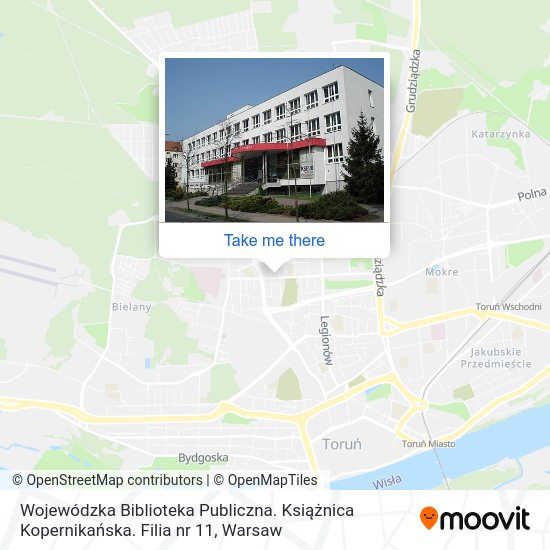 Wojewódzka Biblioteka Publiczna. Książnica Kopernikańska. Filia nr 11 map