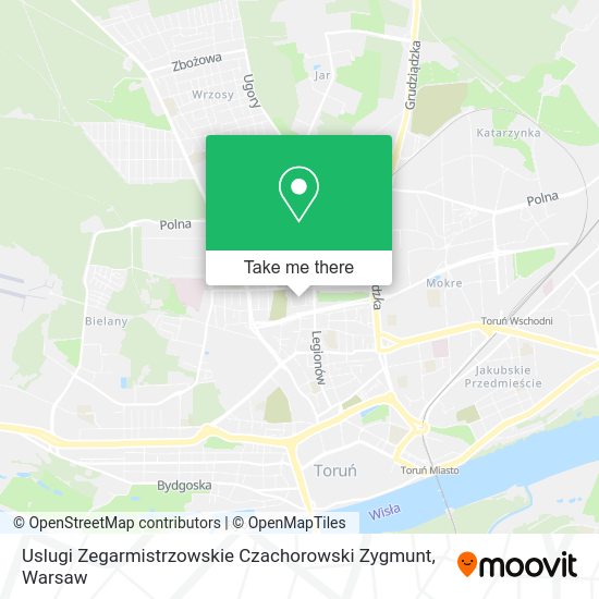 Карта Uslugi Zegarmistrzowskie Czachorowski Zygmunt