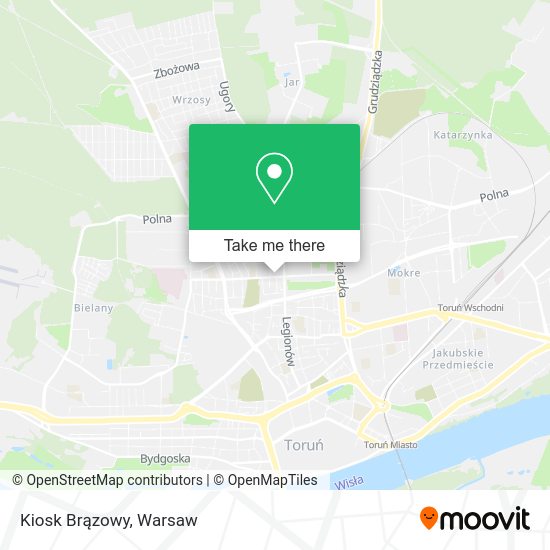 Kiosk Brązowy map