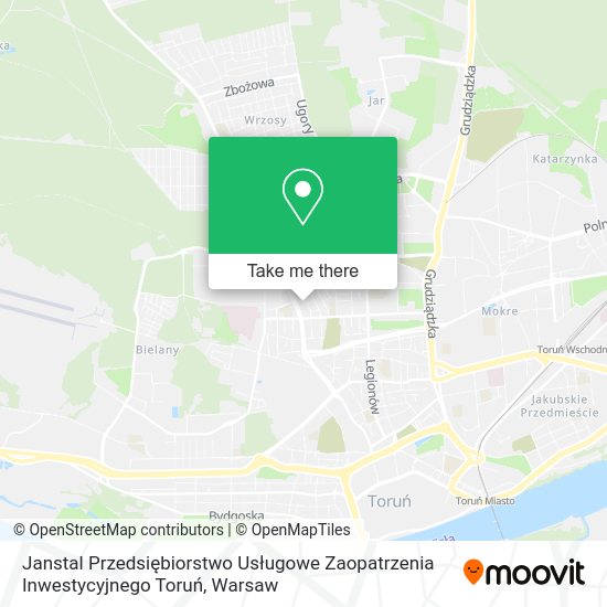 Janstal Przedsiębiorstwo Usługowe Zaopatrzenia Inwestycyjnego Toruń map